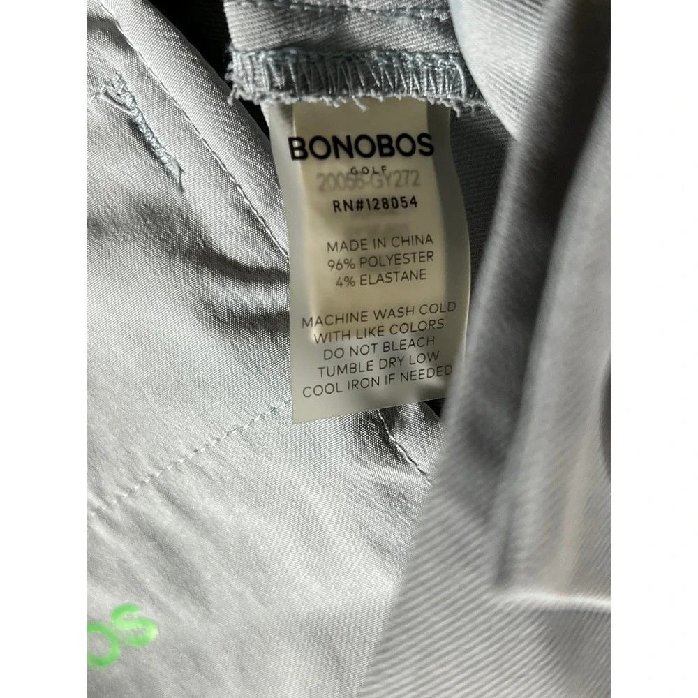 Bonobos Golf Pants Mens 35x32 Tailored Fit Light Grey Performance Stretch GY272